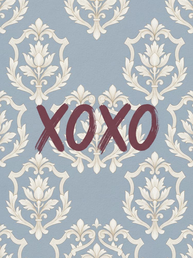 Elegant XOXO Damask by Andreas Magnusson — canvas wall art