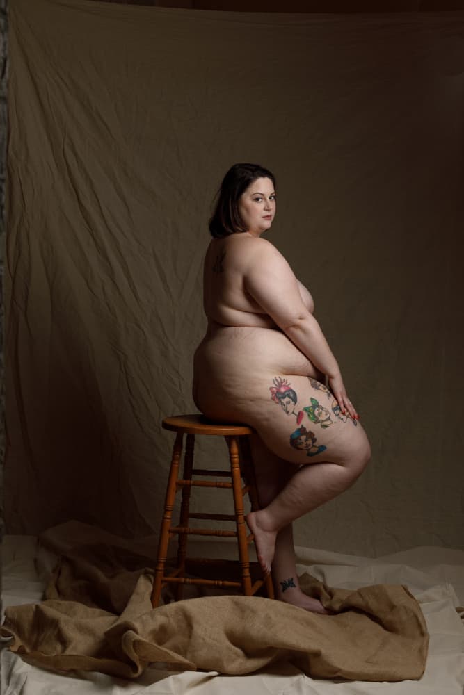 Confident Nude Portrait by Amalya Shandelman — canvas wall art