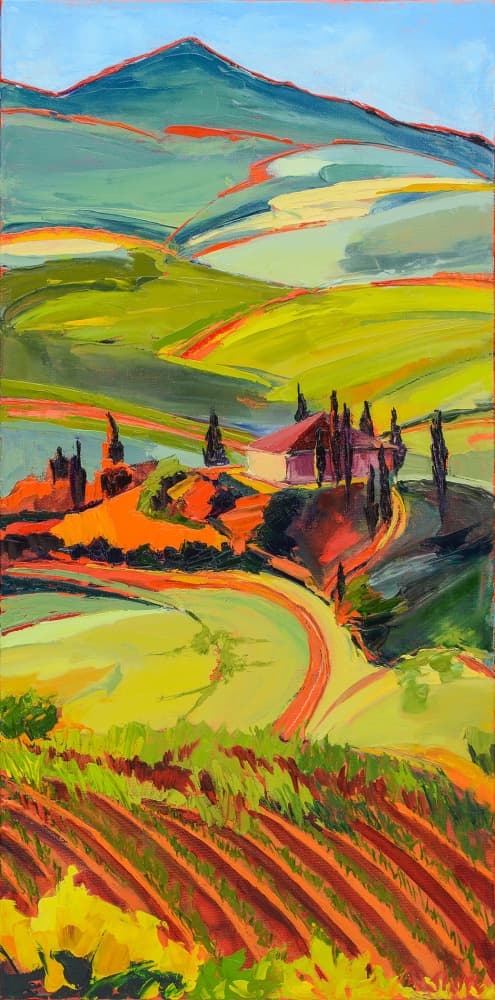 Vibrant Tuscan Landscape by Maxine Shore — canvas wall art