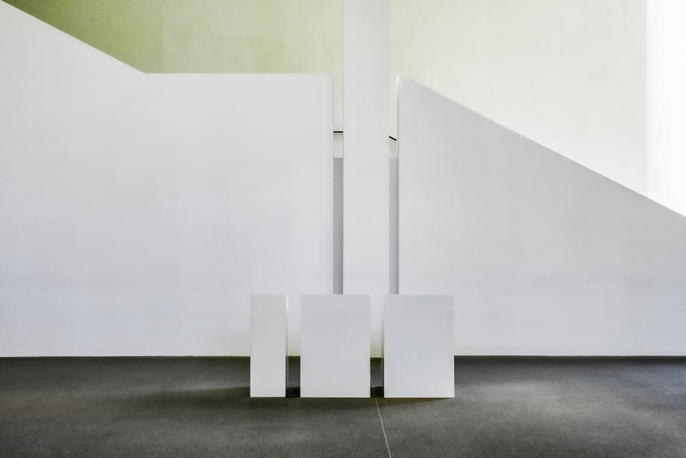 Geometric White Forms by Linda Wride — canvas wall art