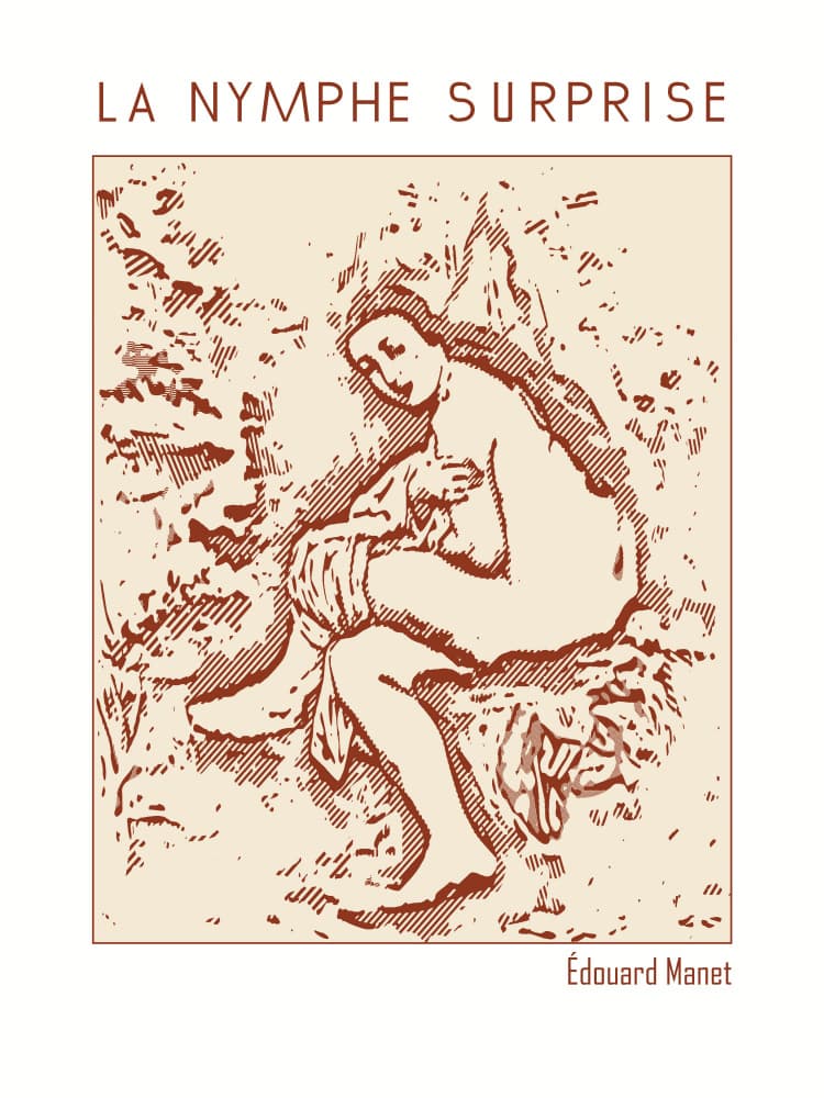 Surprised Nymph Bathing by Doa Project — canvas wall art