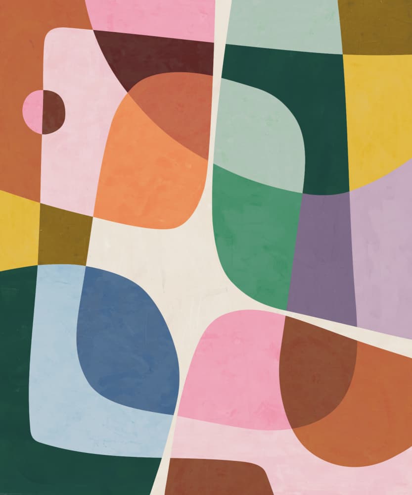 Midcentury Modern Abstract by Ellen Greup — canvas wall art