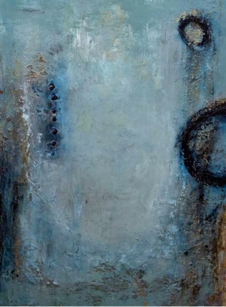 Blue Abstract Textures by Deb Chaney — canvas wall art