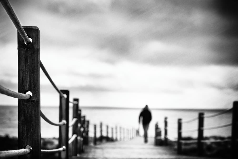 Solitary Walk to Ocean by Ina Tänzer — canvas wall art