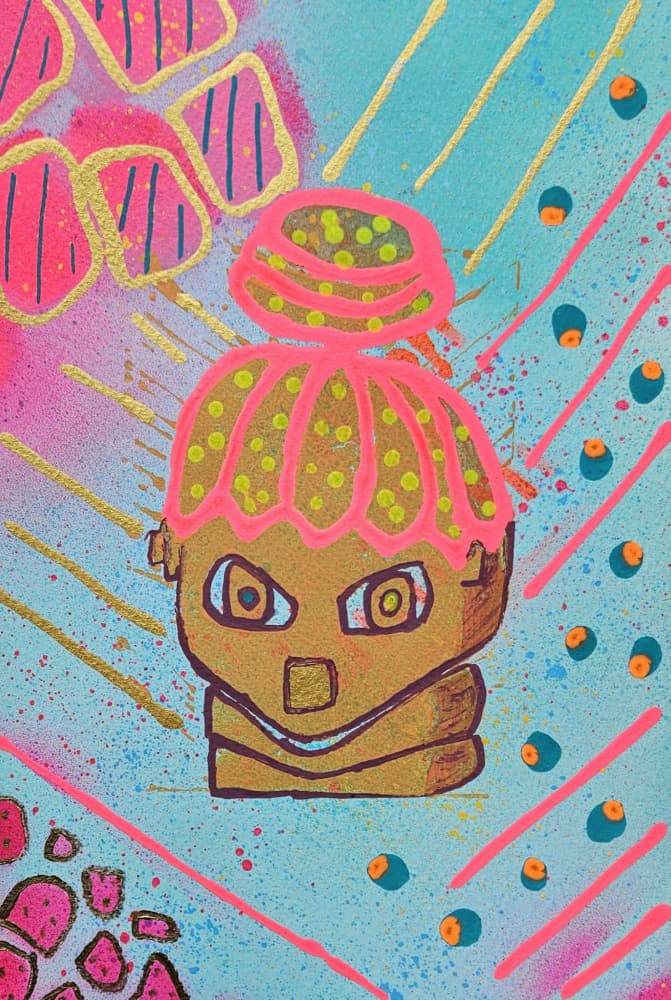 Colorful Pop Character by Olea Huuska — canvas wall art