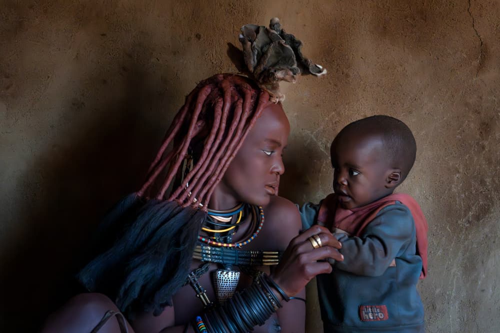 Himba Mother and Child by Willa Wei — canvas wall art