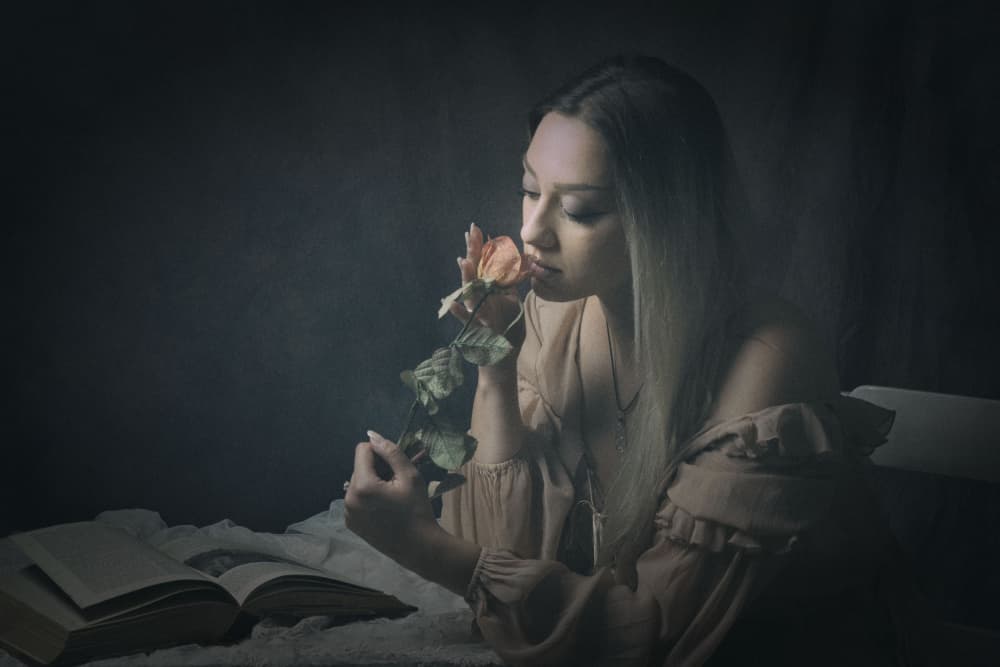 Dreamy Rose Portrait by Ruth Franke — canvas wall art