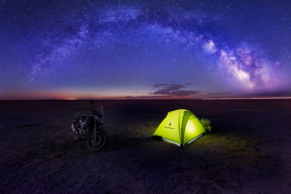 Milky Way Motorcycle Camp by Selions(陈磊) — canvas wall art