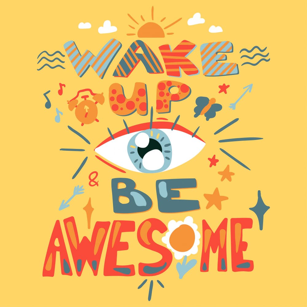 Wake Up Be Awesome by Marika Barsrsind β canvas wall art