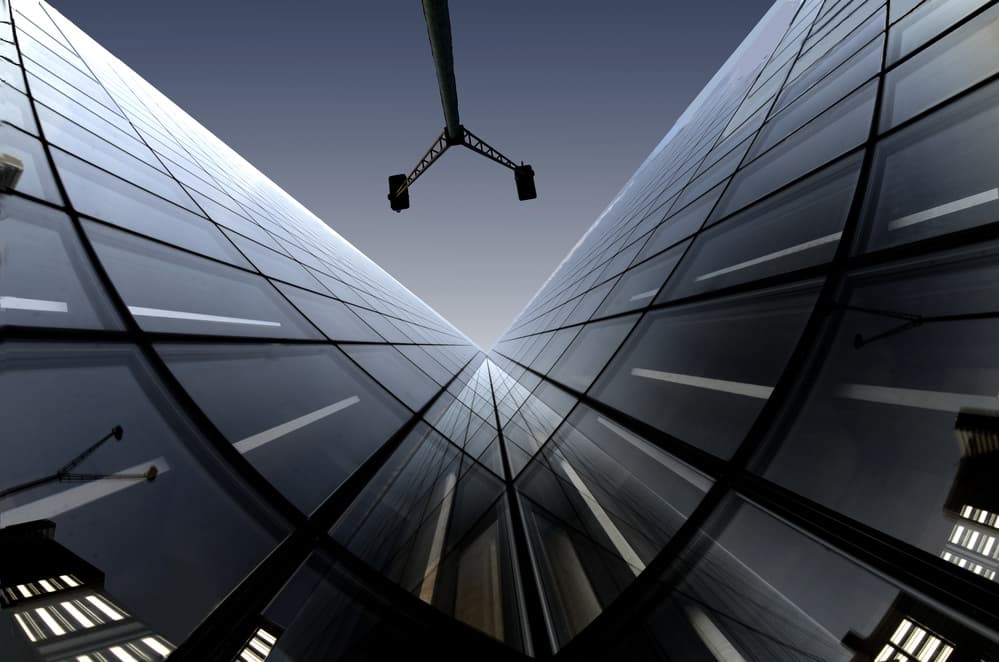 Upward Urban Geometry by Pierre Bacus — canvas wall art