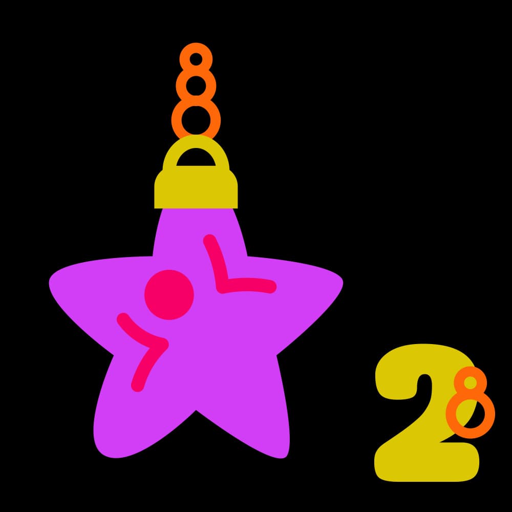 Festive Star Number 28 by Marika Barsrsind β canvas wall art