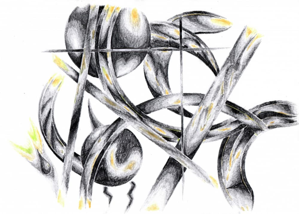 Intertwined Organic Forms by Kulik — canvas wall art