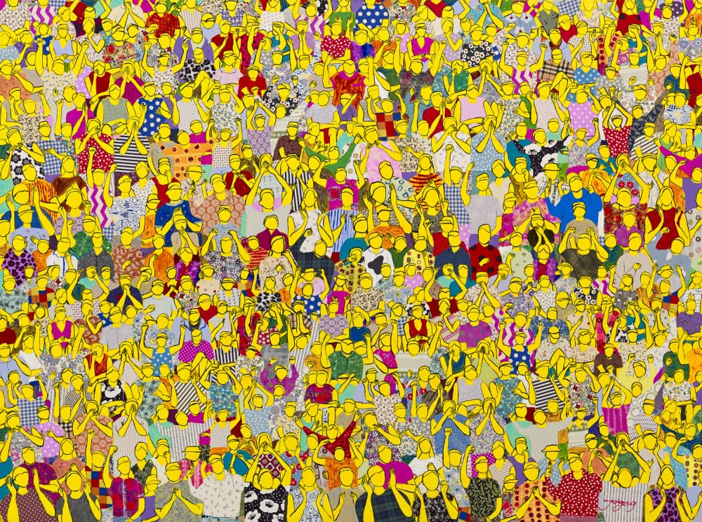 Vibrant Crowd Celebration by Jukyong Park — canvas wall art