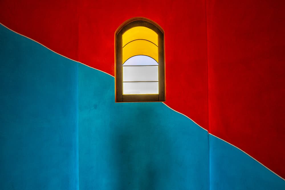 Arched Window Color Block by Paolo Bolla — canvas wall art