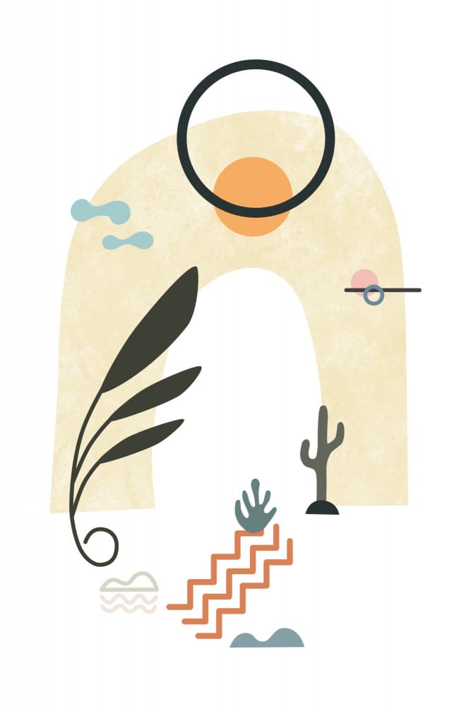 Minimalist Desert Arch by amini54 — canvas wall art