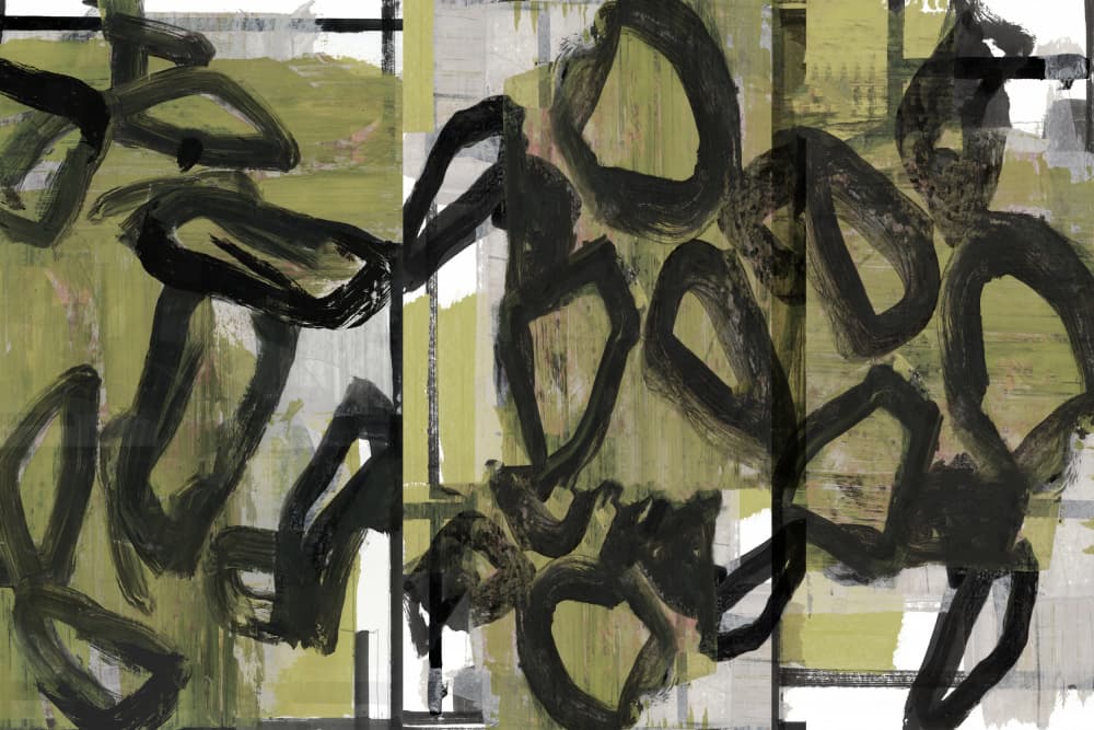 Organic Olive Abstraction by cartissi — canvas wall art