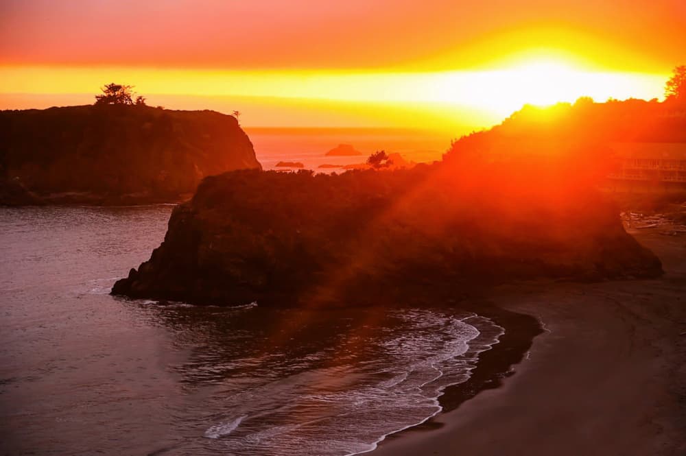 Golden Coastal Sunset by Del Mundo Imagery — canvas wall art
