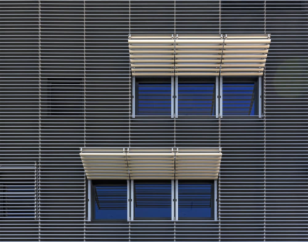 Modern Building Shades by Jef Van den Houte — canvas wall art