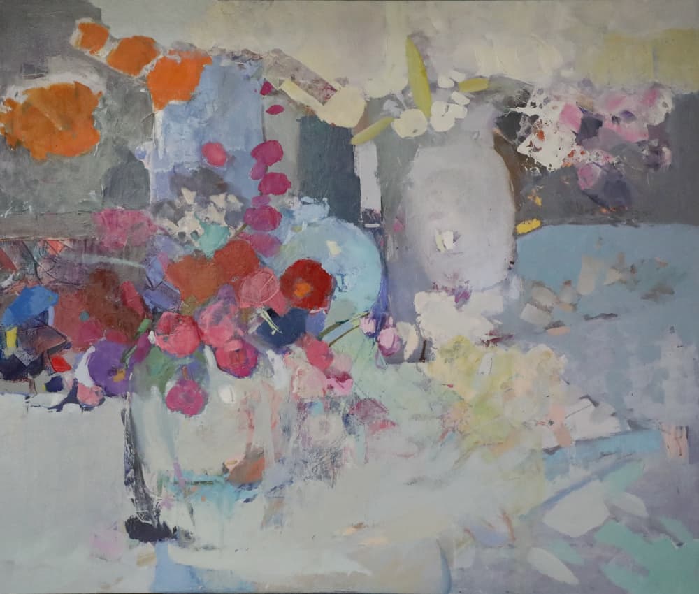 Vibrant Floral Arrangement by Elena Shraibman — canvas wall art
