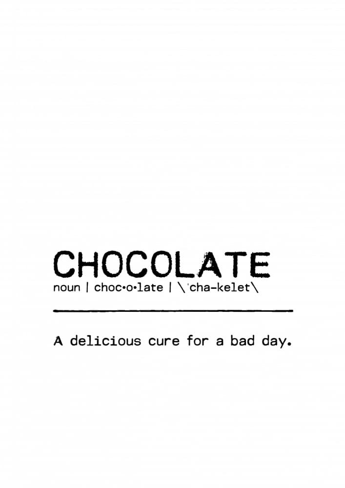 Chocolate Definition Quote by Orara Studio — canvas wall art