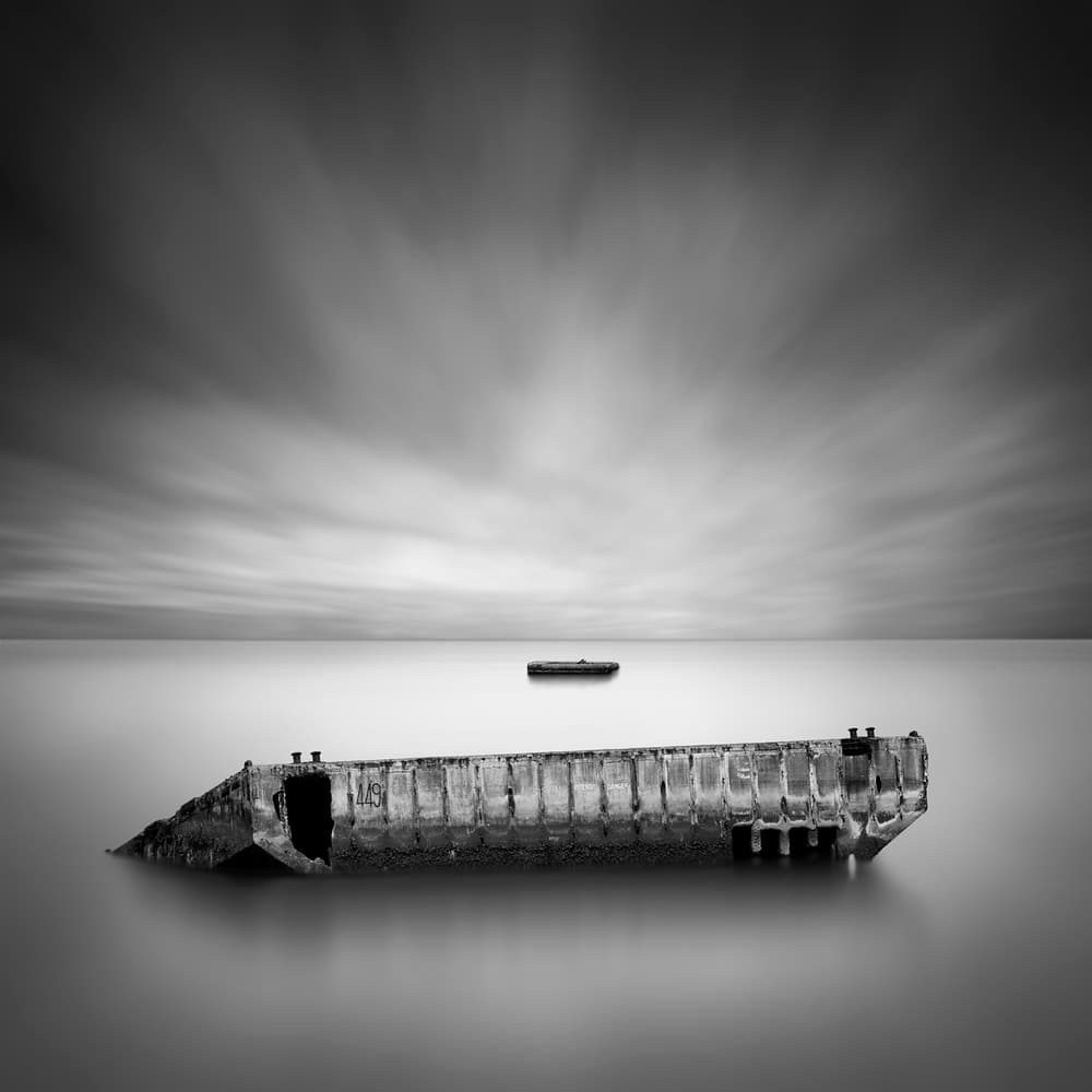 Wreck On Calm Waters by George Digalakis — canvas wall art