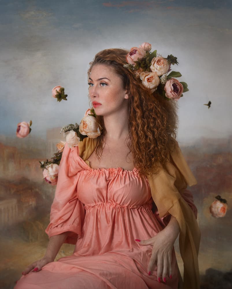 Ethereal Beauty with Roses by Svetlana Melik-Nubarova — canvas wall art