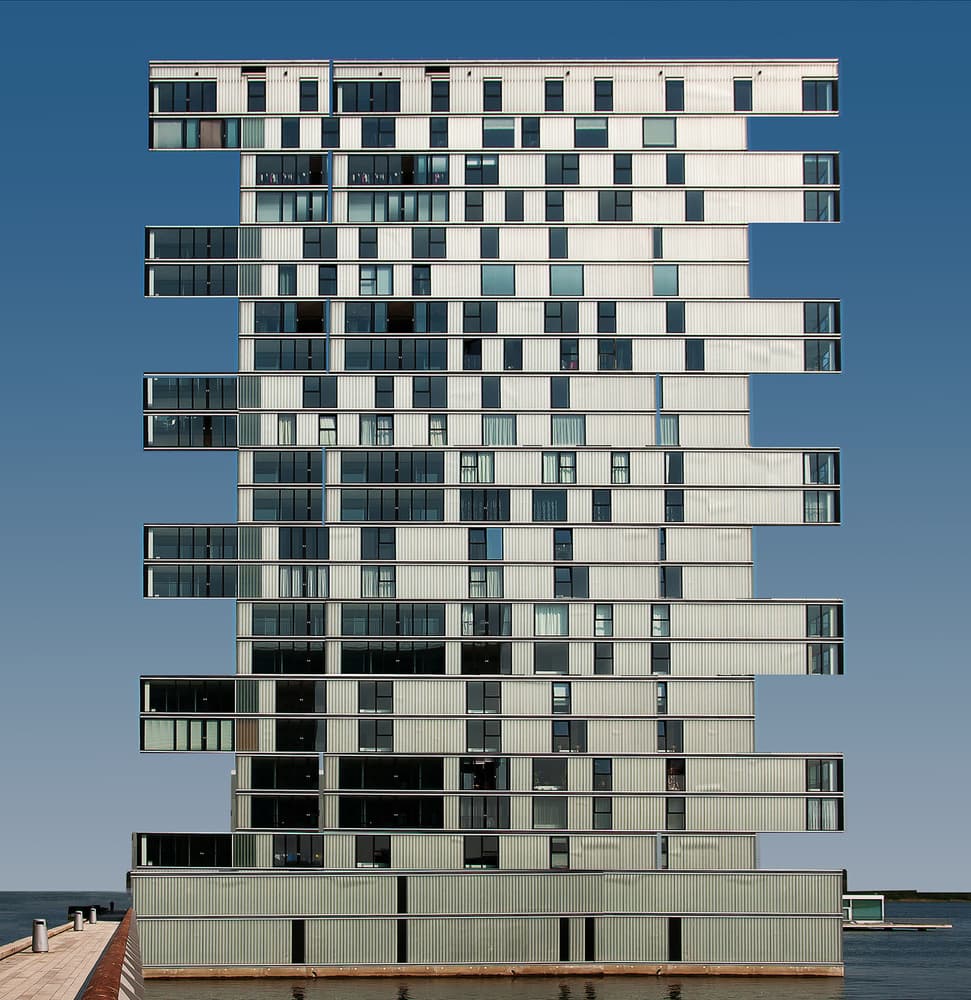 Stacked Waterfront Building by Henk van Maastricht — canvas wall art