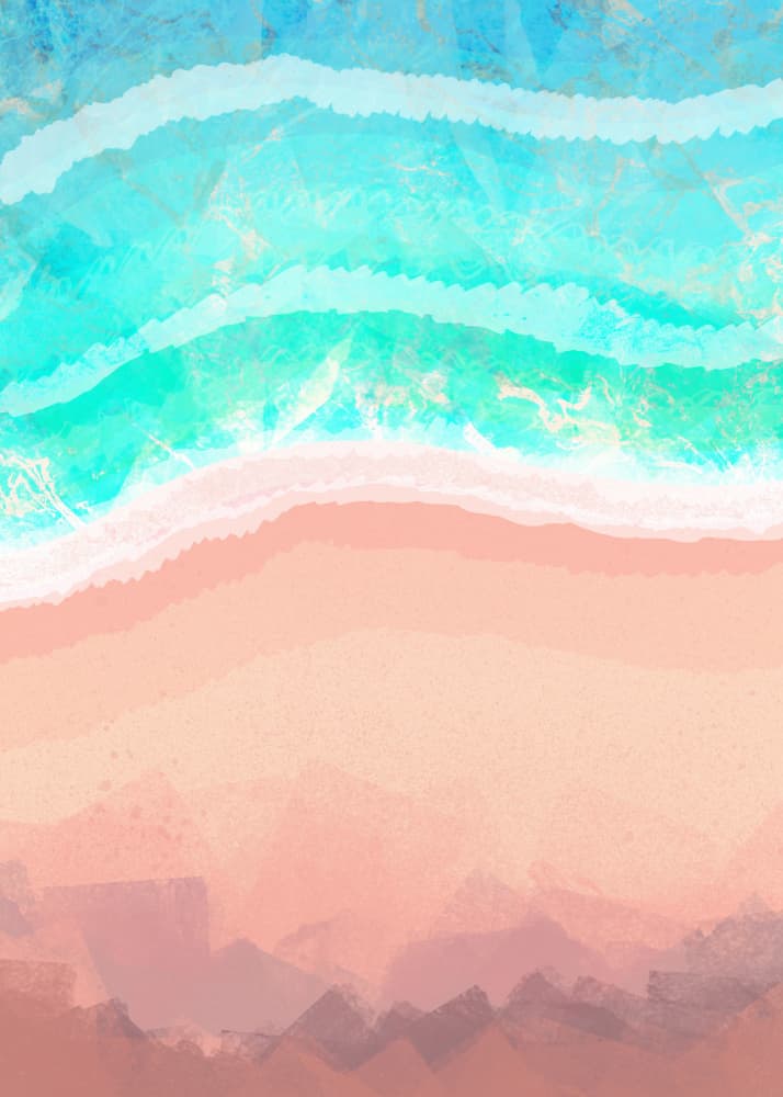 Turquoise Ocean Shore by Stephen Wade — canvas wall art