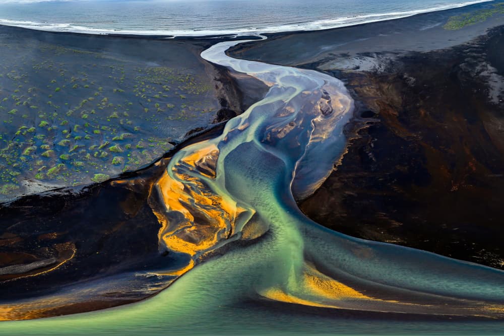 Vibrant River Delta by James Zhen Yu — canvas wall art
