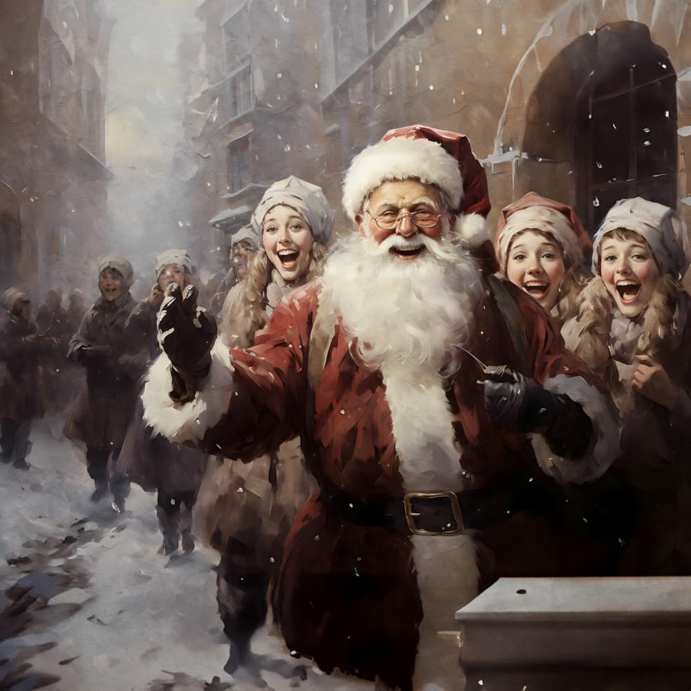 Festive Joyful Parade by Emel Tunaboylu — canvas wall art