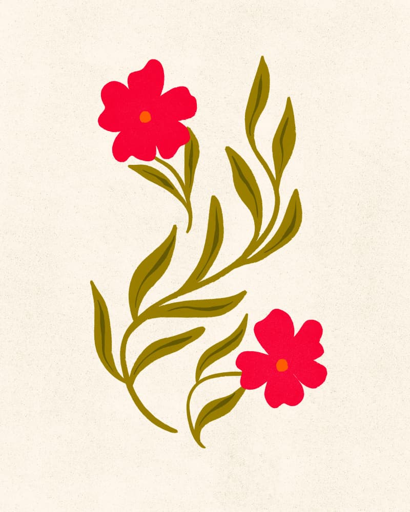 Vibrant Floral Stems by Angela Minca — canvas wall art