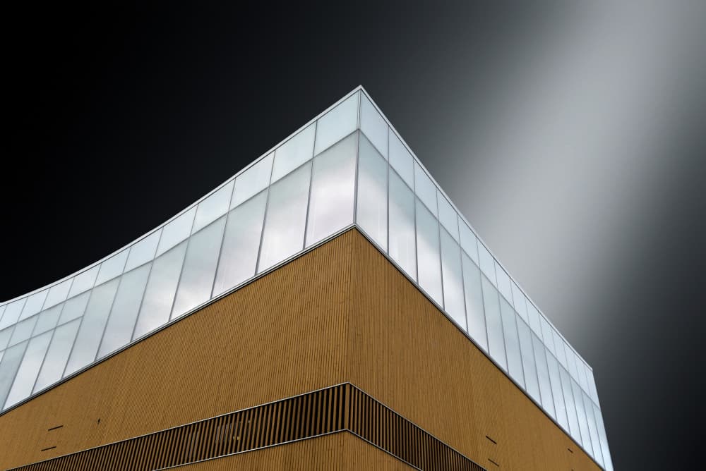 Modern Building Light Beam by Jorge Pimenta — canvas wall art