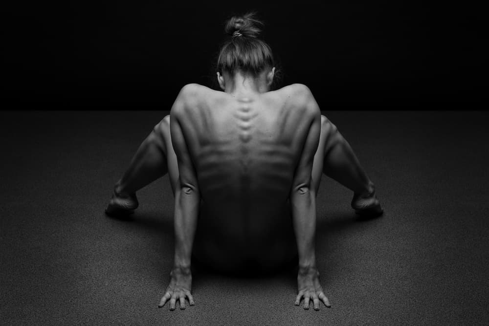 Contemplative Spine Pose by Anton Belovodchenko — canvas wall art