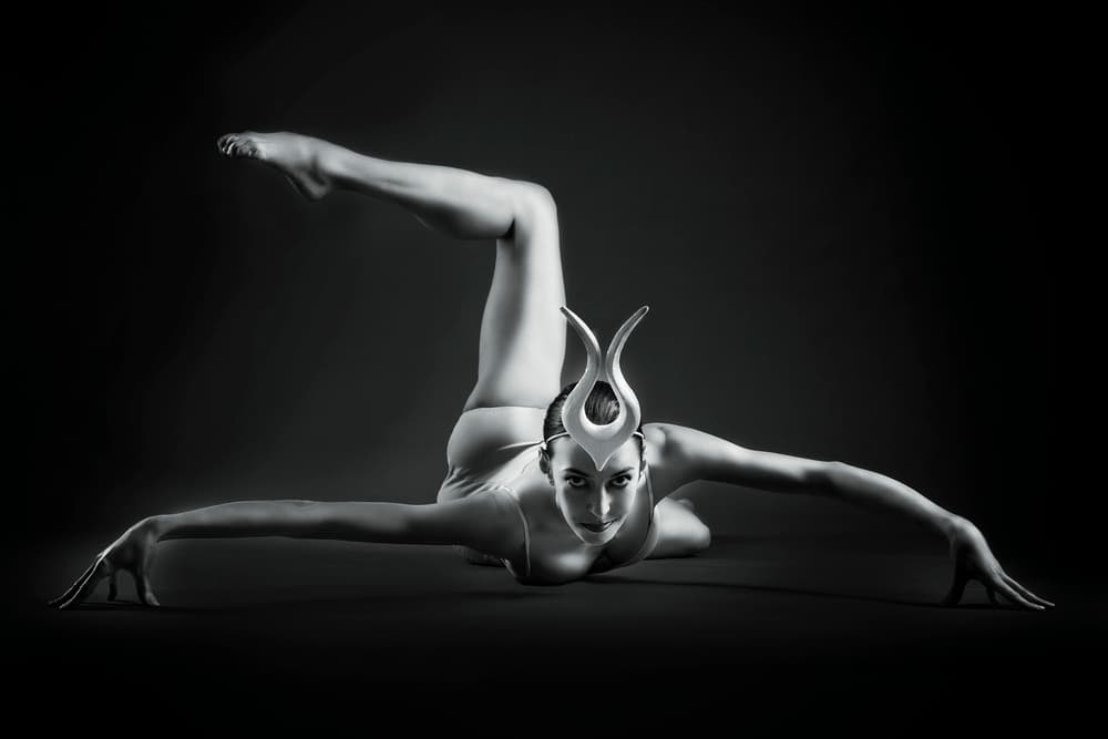 Striking Horned Pose by Alexandr — canvas wall art