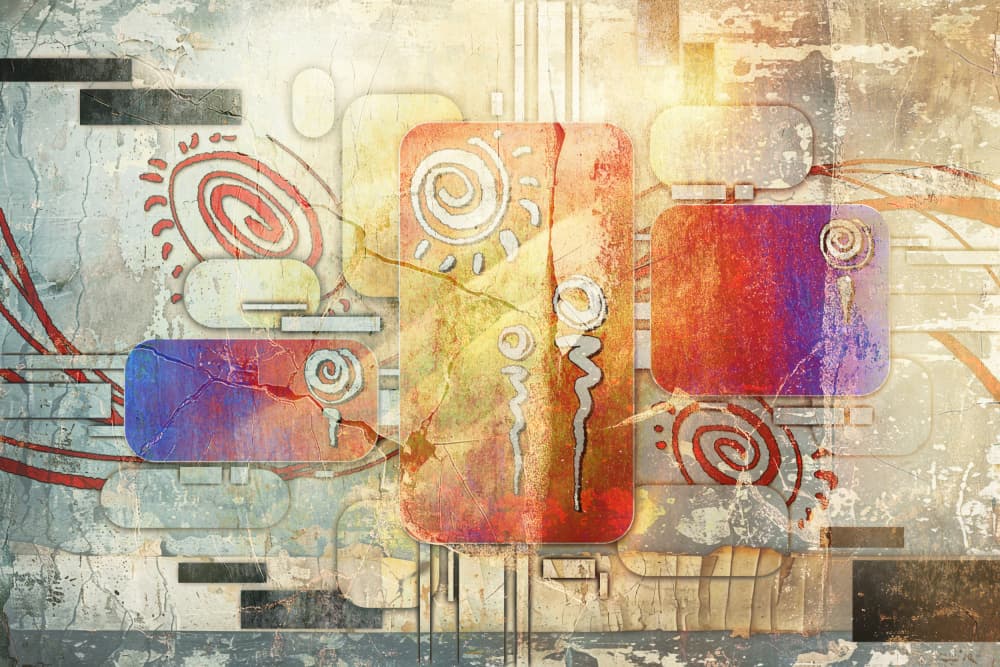 Abstract Tribal Symbols by Rafal Kulik — canvas wall art