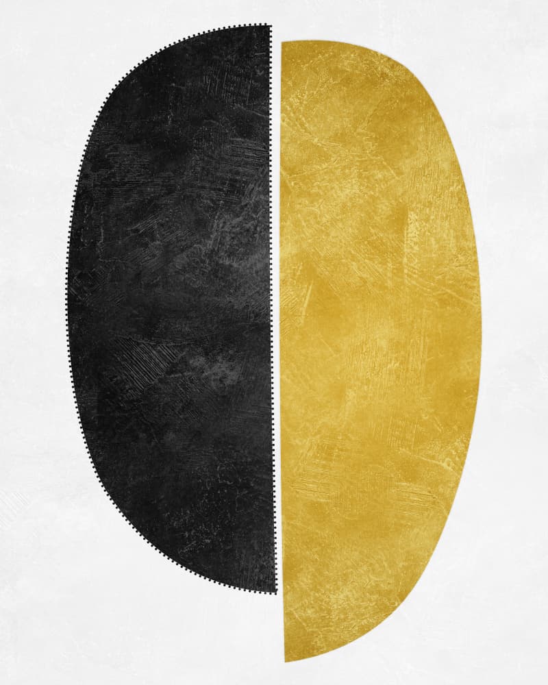 Abstract Saw Edge Oval by Ema Paraschiv — canvas wall art