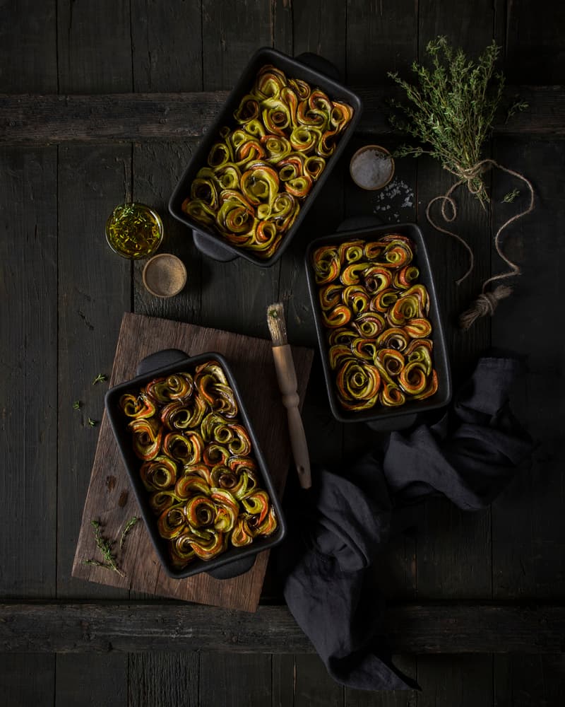 Rustic Vegetable Spirals by Diana Popescu — canvas wall art