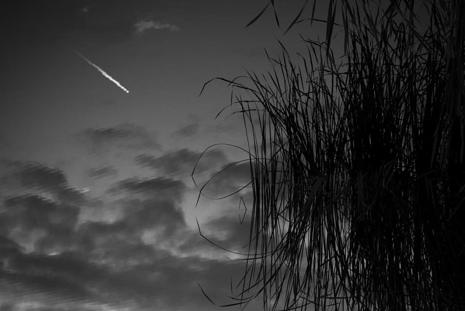 Night Sky Meteor Reflection by Codrin Lupei — canvas wall art