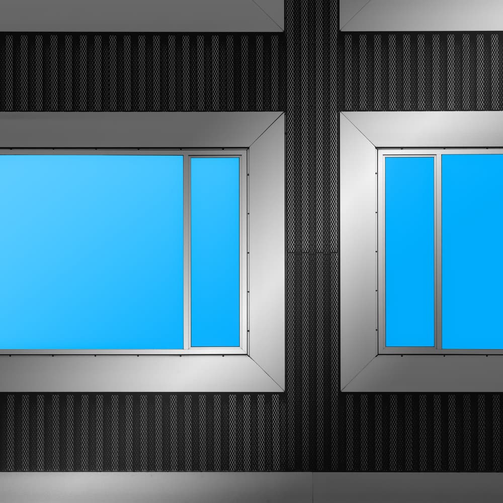 Blue Modern Windows by Marc Huybrighs — canvas wall art