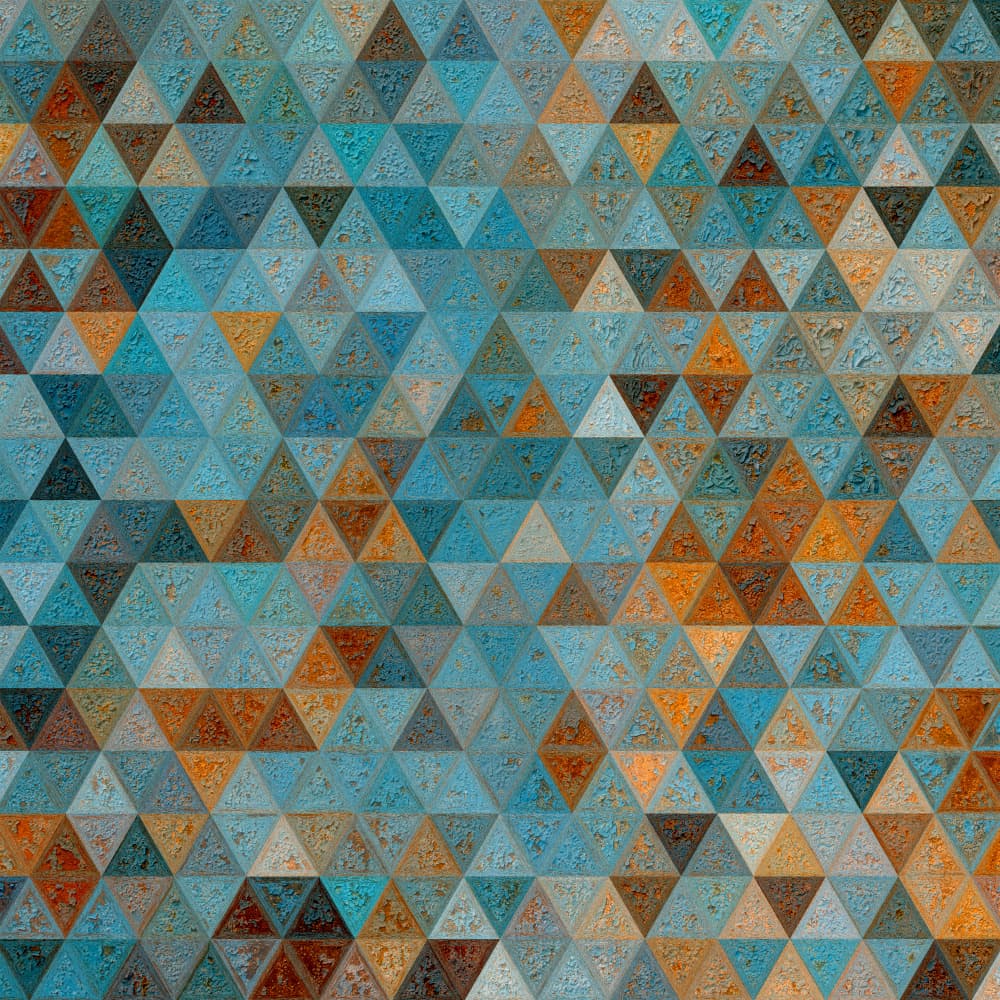 Earthy Abstract Triangles by Justyna Jaszke — canvas wall art