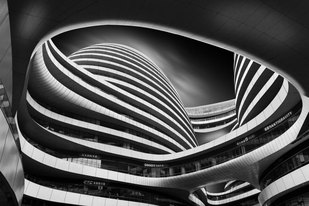 Modern Architectural Curves by Antoni Figueras — canvas wall art