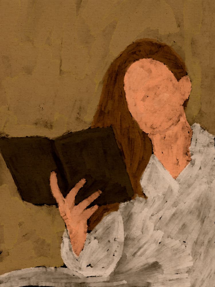 Book Lover 1 by Shatha Al Dafai — canvas wall art