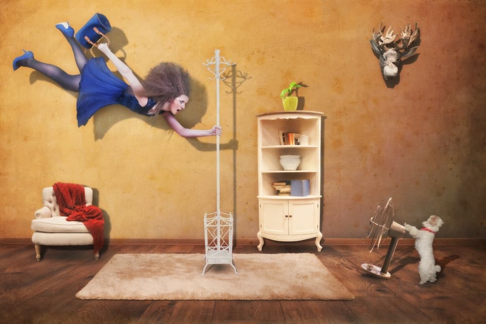 Whimsical Floating Woman by Martin Marcisovsky — canvas wall art
