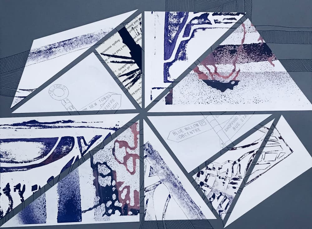 Urban Map Geometry by kellymariesmith — canvas wall art