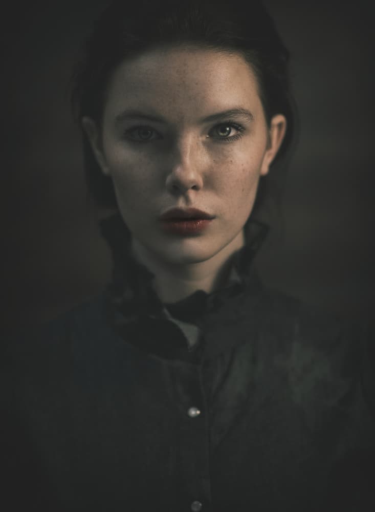 Elegant Dark Portrait by Jacob Tuinenga — canvas wall art