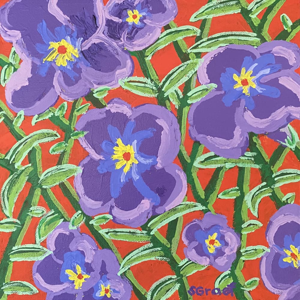 Flowers 9 by Sue Graef — canvas wall art