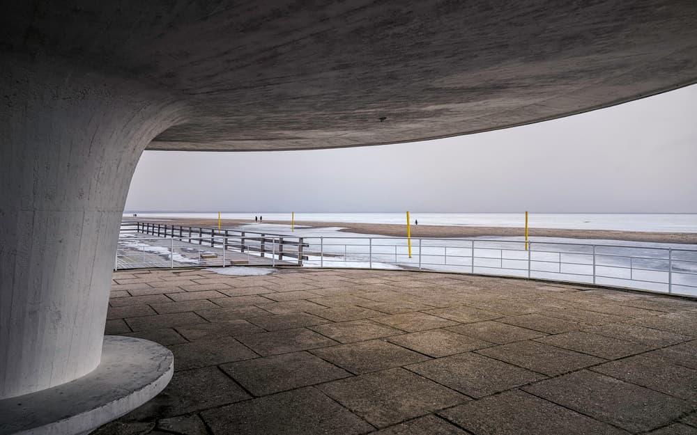 Curved Concrete Seascape by Carlos_Grury_Santos — canvas wall art
