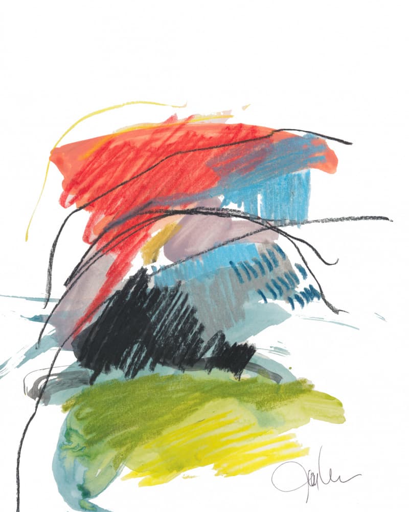 Colorful Abstract Strokes by Bronwyn Baker — canvas wall art