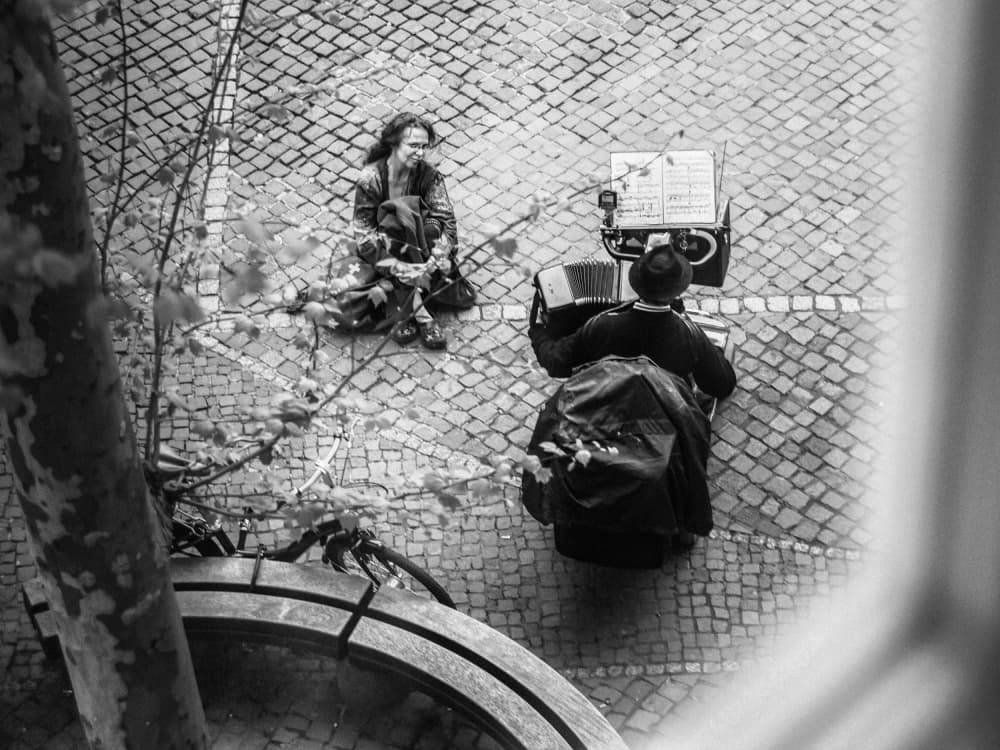 Overhead Busker by Eiji Yamamoto — canvas wall art