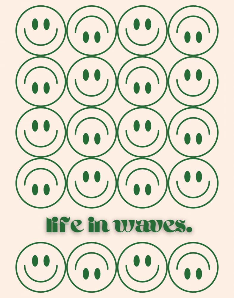 Life In Waves Smiles by Nazma Khokhar — canvas wall art